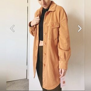 Anthropologie Avec Les Filles Shacket Button Down Jacket Coat Size L